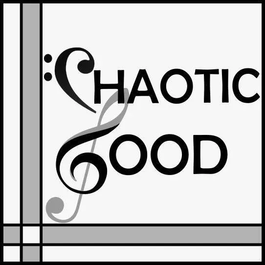 Chaotic Good's logo, featuring musical clefs in the top right square of an alignment chart